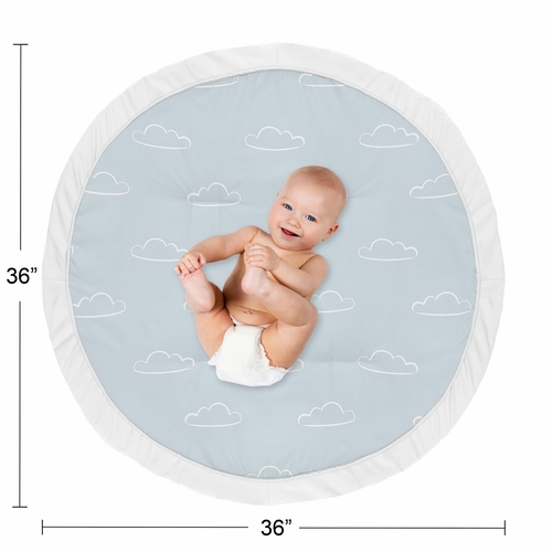 Airplane Red and Blue Collection Playmat - Cloud Print - alt image 3