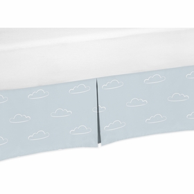 Airplane Red and Blue Collection Queen Bed Skirt