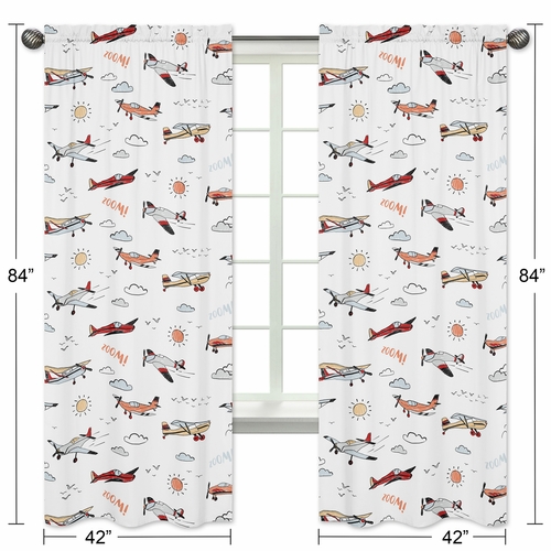 Airplane Red and Blue Collection Window Panels - Set of 2 - alt image 4