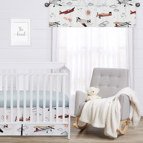 Airplane Red and Blue Collection Window Valance - alt image 2