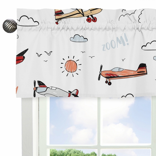 Airplane Red and Blue Collection Window Valance - alt image 3