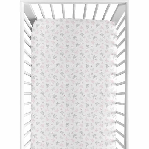 Alexa Collection Crib Sheet - Butterfly Print