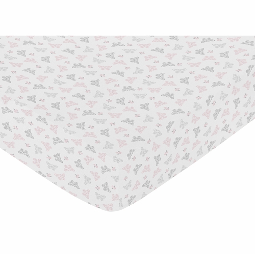 Alexa Collection Crib Sheet - Butterfly Print - alt image 2