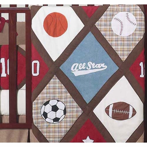All Star Sports 9 Piece Crib Bedding Collection - alt image 3
