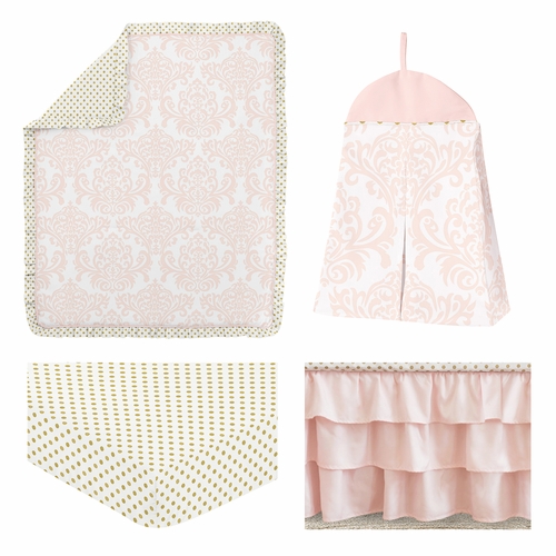 Amelia 4 Piece Bumperless Crib Bedding Collection - alt image 1
