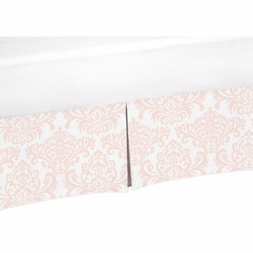 Amelia Collection Damask Print Crib Bed Skirt