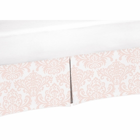 Amelia Collection Damask Print Crib Bed Skirt