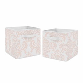 Amelia Collection Foldable Fabric Storage Bins - Set of 2