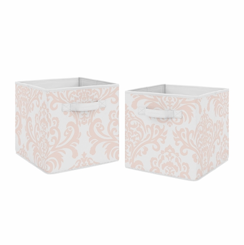 Amelia Collection Foldable Fabric Storage Bins - Set of 2