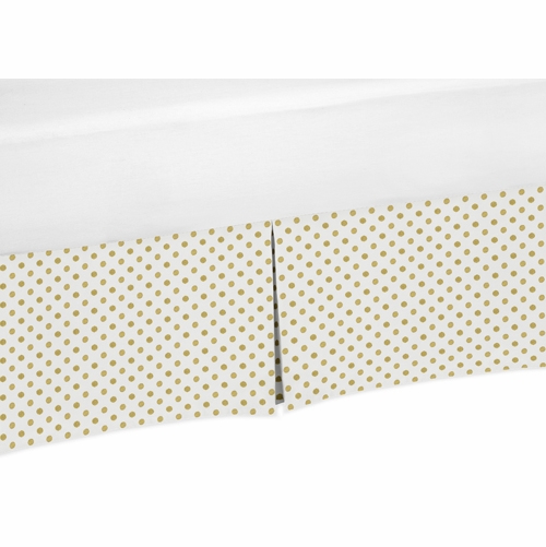 Amelia Collection Polka Dot Print Crib Bed Skirt