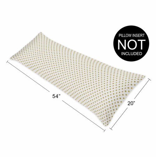 Amelia Collection Polka Dot Print Full Length Body Pillow Cover - alt image 3