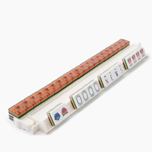 American Mahjong Tile Set (160pc) 1.25in. Layered Acrylic with Paisley Travel Bag - Luxury Wooden Brown - alt image 5