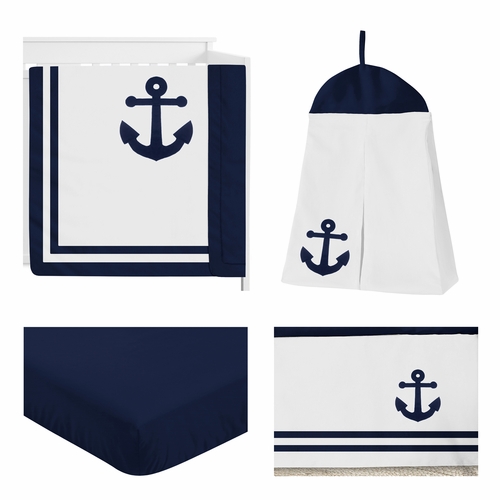 Anchors Away Collection 4 Piece Crib Bedding - alt image 1