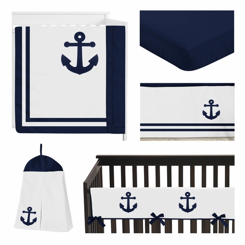 Anchors Away Collection 5 Piece Crib Bedding - alt image 1