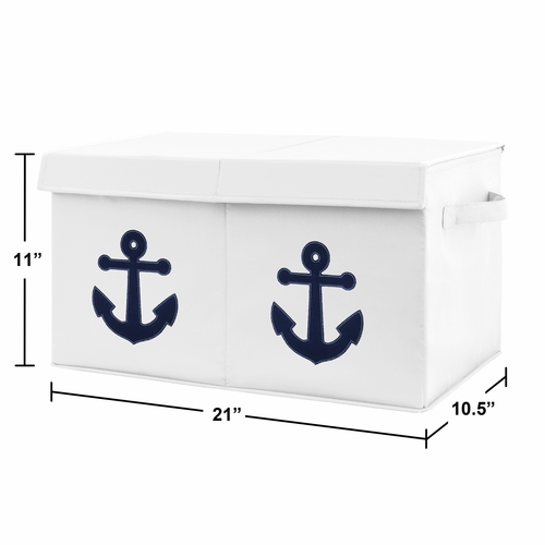 Anchors Away Collection Fabric Toy Bin Storage - alt image 2