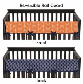 Arrow Orange and Navy Collection Long Rail Guard Cover