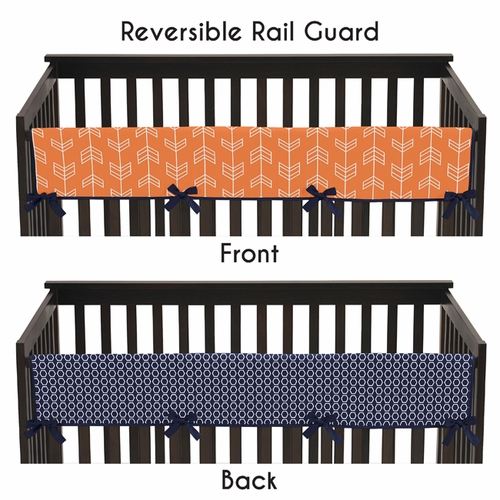 Arrow Orange and Navy Collection Long Rail Guard Cover