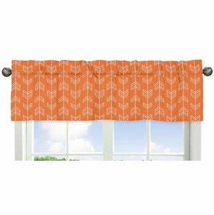Arrow Orange and Navy Collection Window Valance