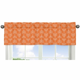 Arrow Orange and Navy Collection Window Valance
