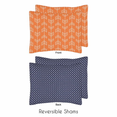 Arrow Orange and Navy Full/Queen Bedding Collection - alt image 2