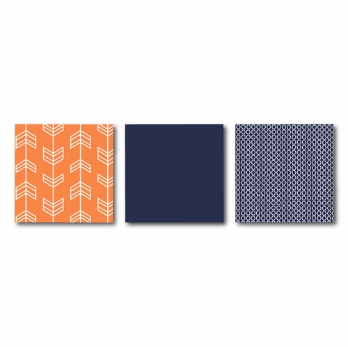 Arrow Orange and Navy Full/Queen Bedding Collection - alt image 3