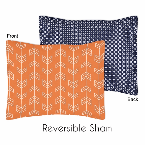 Arrow Orange and Navy Twin Bedding Collection - alt image 2
