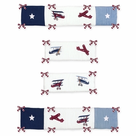 Aviator Collection Crib Bumper Pad