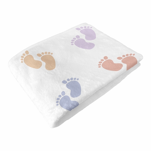 Baby Footprints Collection Monthly Milestone Baby Blanket - alt image 5