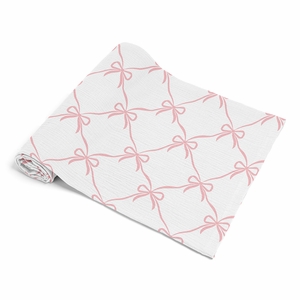 Ballerina and Ballet Bows Collection 100% Cotton Muslin Baby Swaddle Receiving Blanket