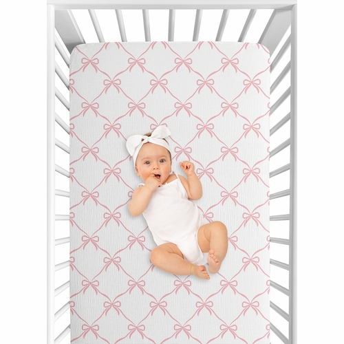 Ballerina and Ballet Bows Collection 100% Cotton Muslin Crib Sheet - alt image 5