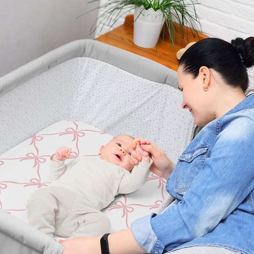 Ballerina and Ballet Bows Collection 2 Pack Baby Bassinet Fitted Sheets - alt image 3