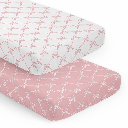 Ballerina and Ballet Bows Collection 2 Pack Crib Sheets