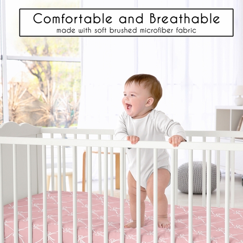 Ballerina and Ballet Bows Collection 3 Pack Crib Sheets - alt image 3