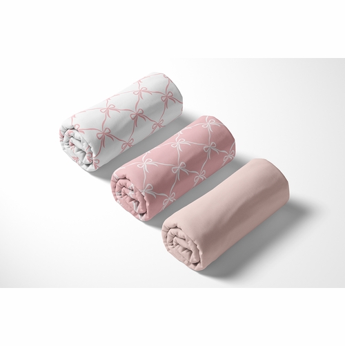 Ballerina and Ballet Bows Collection 3 Pack Crib Sheets - alt image 4