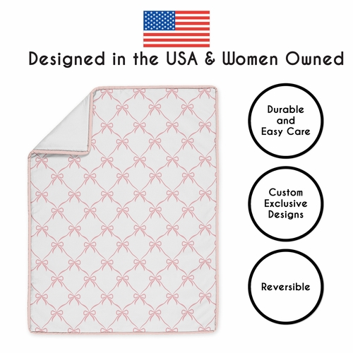 Ballerina and Ballet Bows Collection 3 Piece Crib Bedding - alt image 3