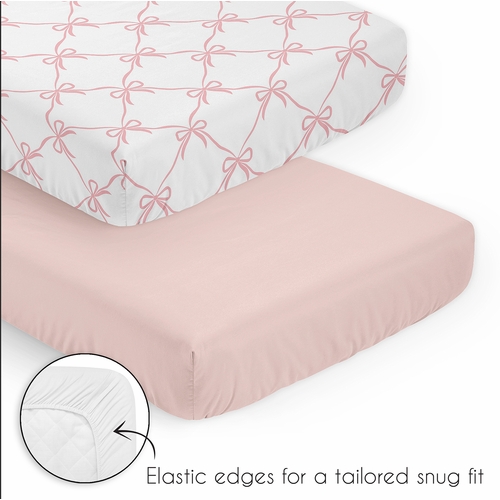 Ballerina and Ballet Bows Collection 3 Piece Mini Crib Bedding Set - alt image 3