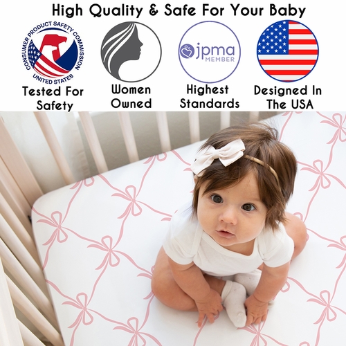 Ballerina and Ballet Bows Collection 4 Piece Crib Bedding - alt image 2