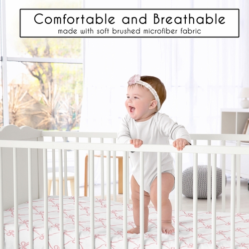 Ballerina and Ballet Bows Collection 4 Piece Crib Bedding - alt image 4