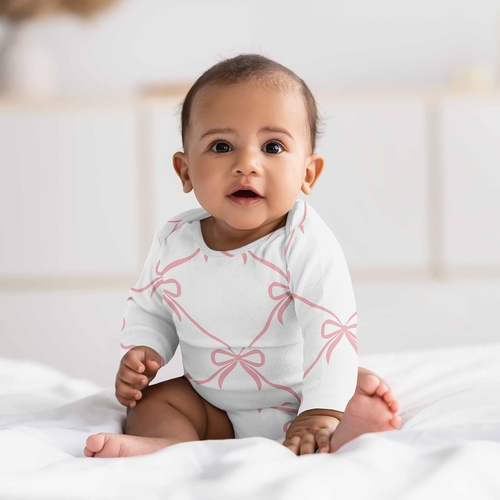 Ballerina and Ballet Bows Collection 6-12M Baby Clothes Bodysuits - 2 Pack Set - alt image 1