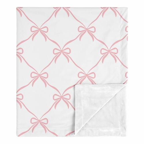 Ballerina and Ballet Bows Collection Baby Blanket