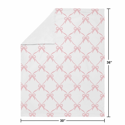 Ballerina and Ballet Bows Collection Baby Blanket - alt image 3