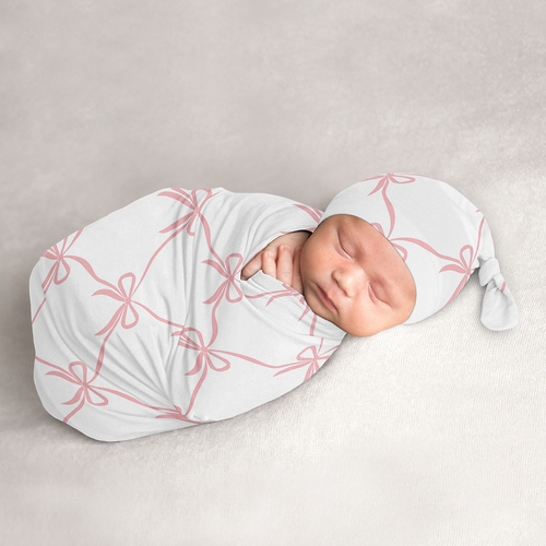 Ballerina and Ballet Bows Collection Baby Cocoon and Beanie Hat - 2 Piece Set