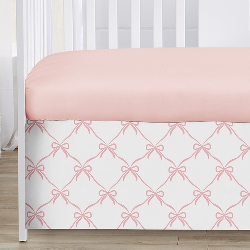 Ballerina and Ballet Bows Collection Crib Bed Skirt - alt image 3