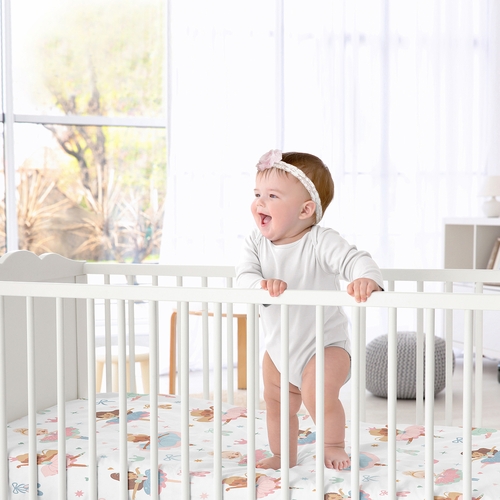 Ballerina and Ballet Bows Collection Crib Sheet - alt image 1