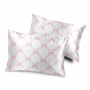 Ballerina and Ballet Bows Collection Decorative Satin Pillowcases - 2 Pack Set