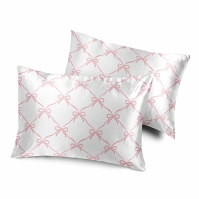Ballerina and Ballet Bows Collection Decorative Satin Pillowcases - 2 Pack Set