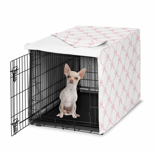 Ballerina and Ballet Bows Collection Dog Crate Kennel Cover 24in.