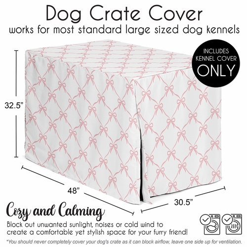 Ballerina and Ballet Bows Collection Dog Crate Kennel Cover 48in. - alt image 4
