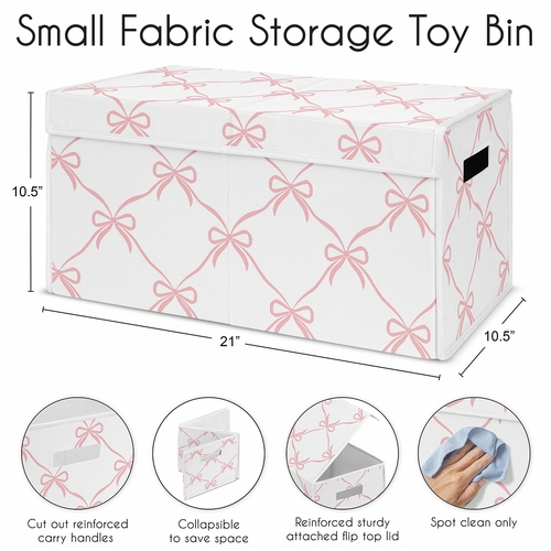 Ballerina and Ballet Bows Collection Fabric Toy Bin Storage - alt image 5