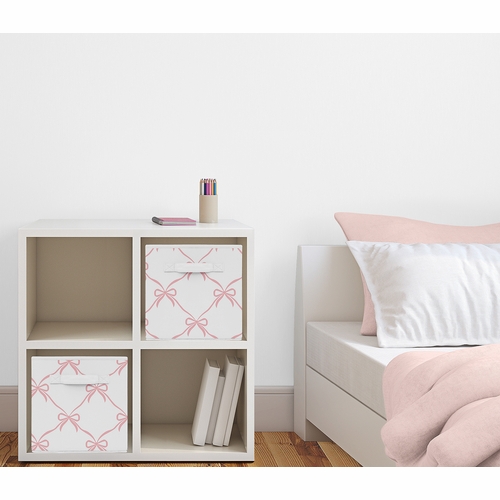 Ballerina and Ballet Bows Collection Foldable Fabric Storage Bins - alt image 1